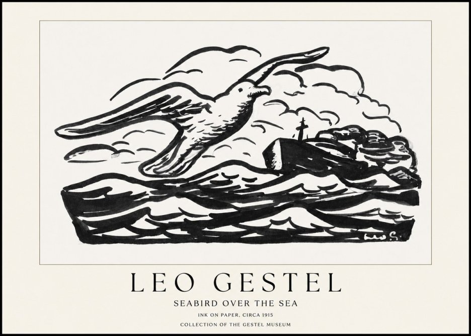 Leo Gestel Seabird over the Sea No1 - Póster
