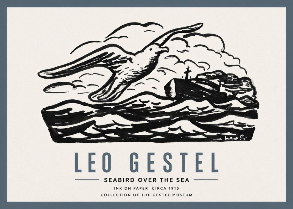Leo Gestel Seabird over the Sea No5 - Póster
