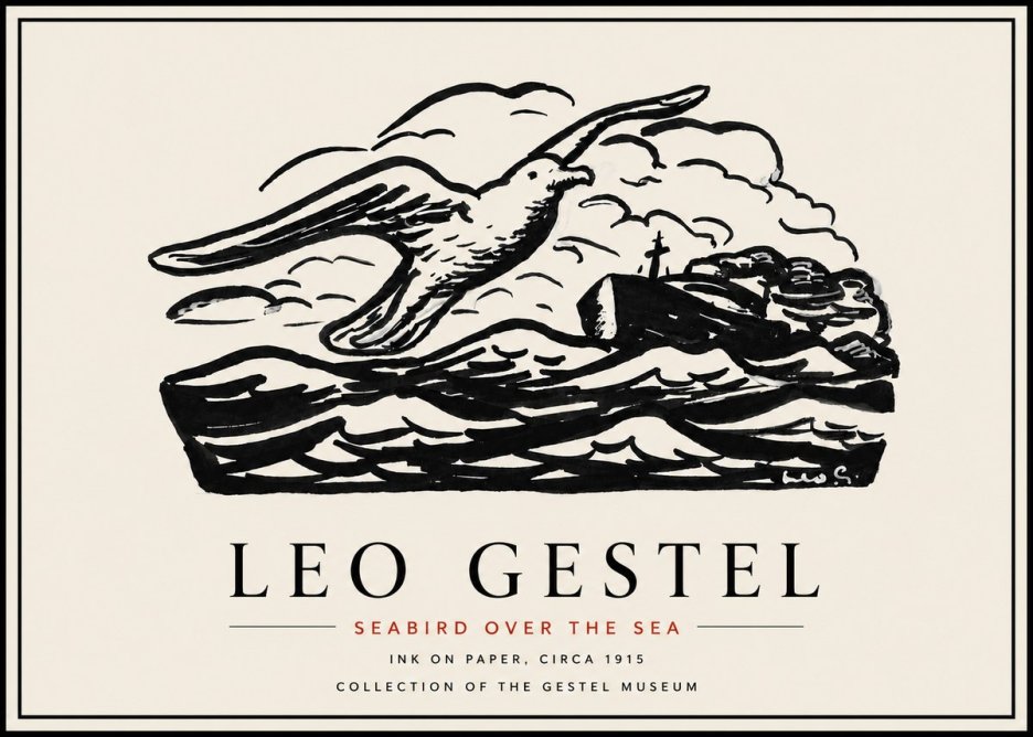 Leo Gestel Seabird over the Sea No6 - Póster