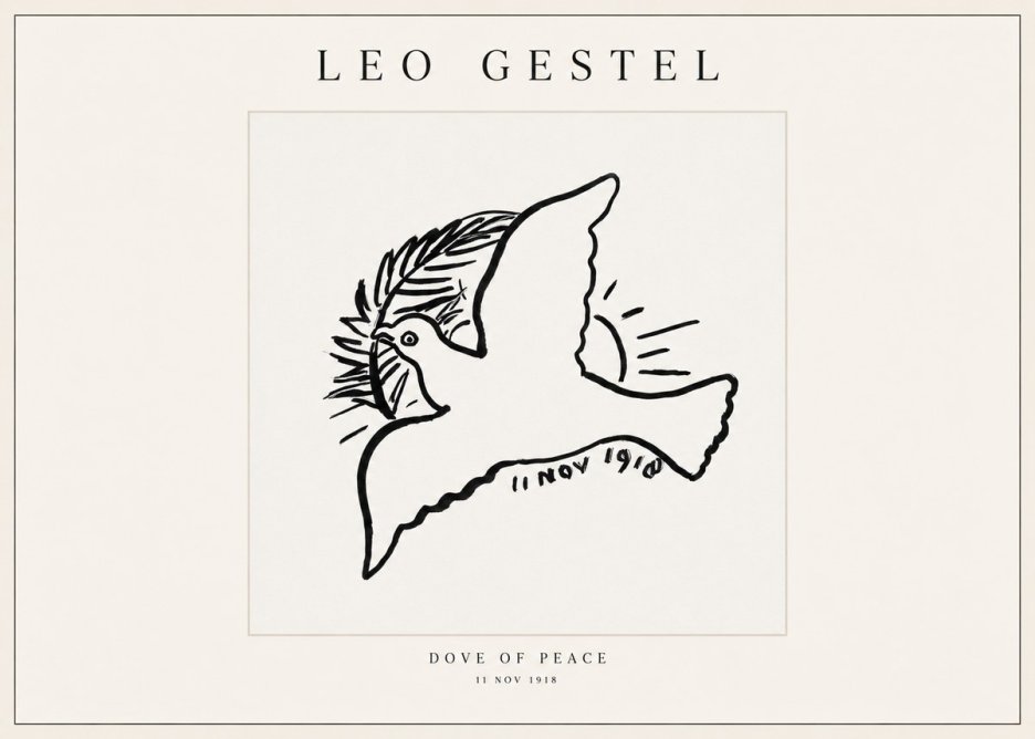 Leo Gestel Dove of Peace No1 - Póster