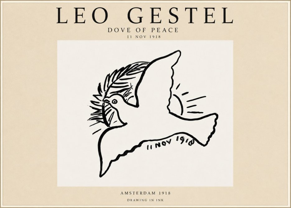 Leo Gestel Dove of Peace No3 - Póster