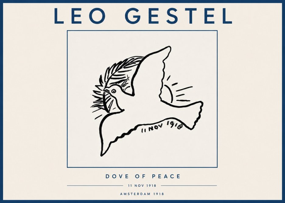 Leo Gestel Dove of Peace No4 - Póster