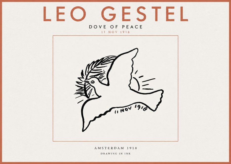 Leo Gestel Dove of Peace No5 - Póster