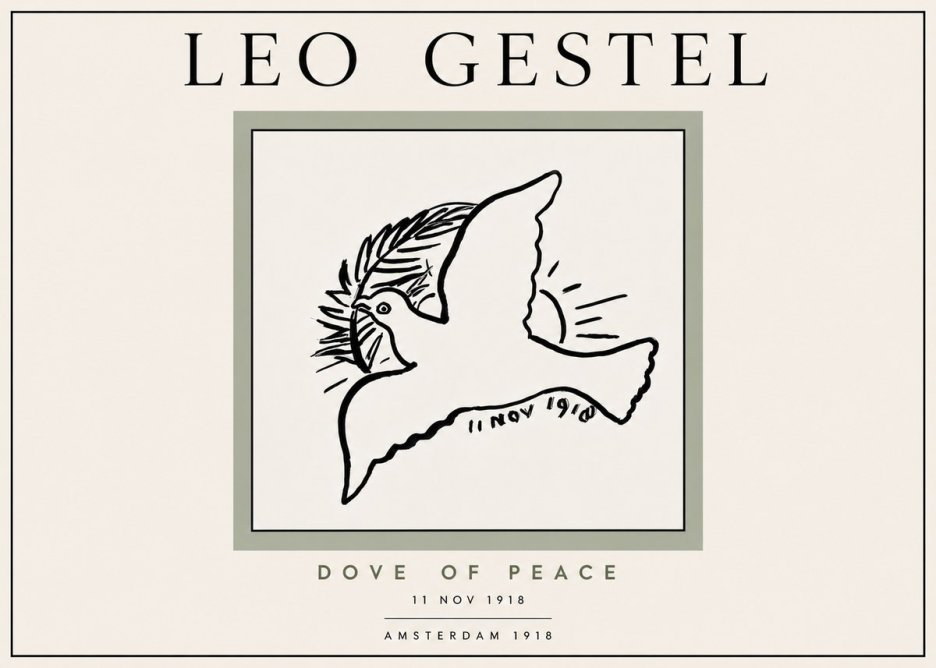 Leo Gestel Dove of Peace No6 - Póster