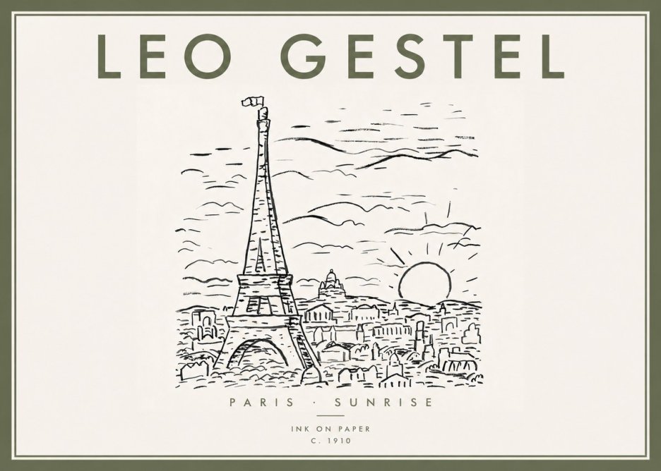 Leo Gestel Paris Sunrise No5 - Póster
