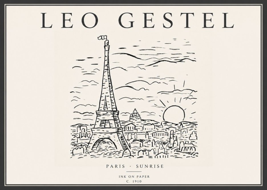 Leo Gestel Paris Sunrise No6 - Póster