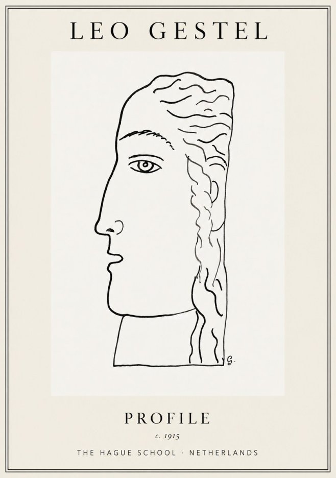 Leo Gestel Profile No1 - Póster