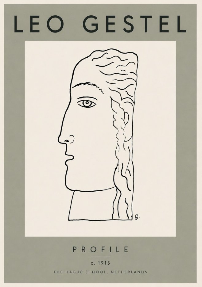 Leo Gestel Profile No3 - Póster