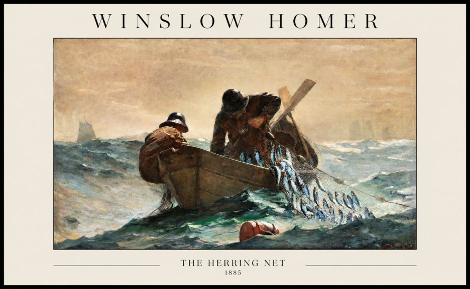 Winslow Homer The Herring Net I No1 - Póster