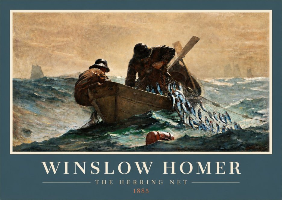 Winslow Homer The Herring Net I No3 - Póster
