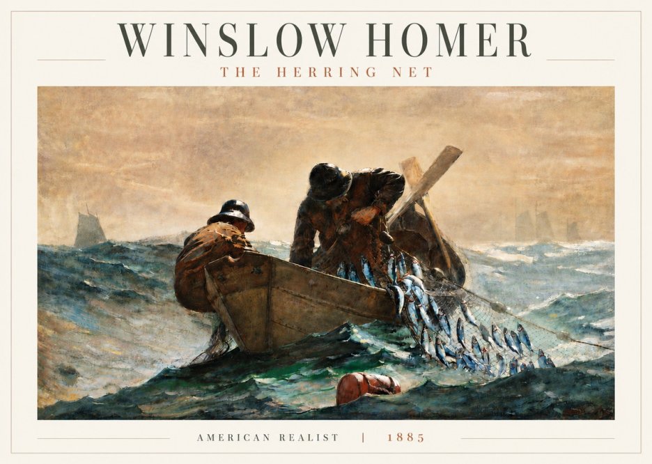 Winslow Homer The Herring Net I No4 - Póster