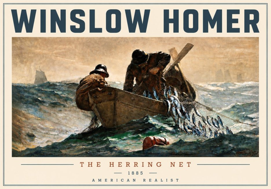 Winslow Homer The Herring Net I No5 - Póster
