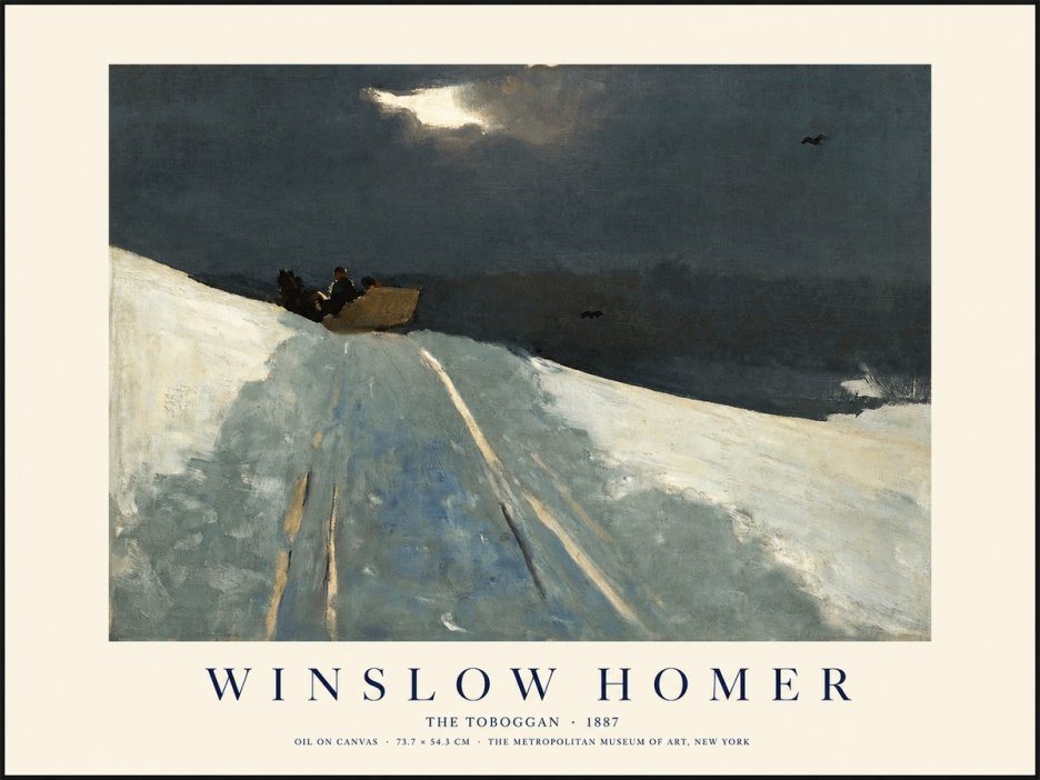 Winslow Homer The Toboggan No1 - Póster