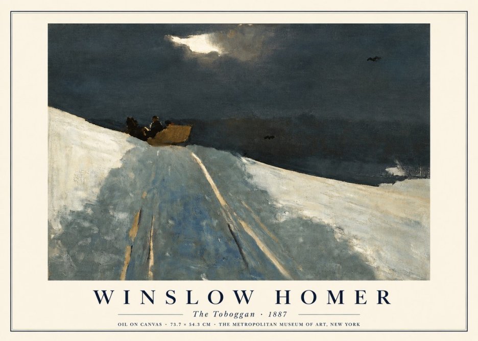 Winslow Homer The Toboggan No3 - Póster