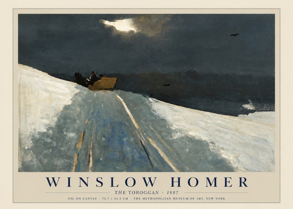 Winslow Homer The Toboggan No4 - Póster