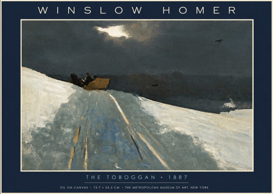 Winslow Homer The Toboggan No5 - Póster