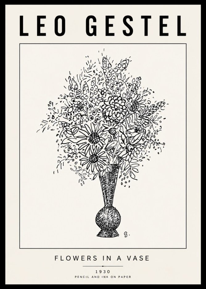 Leo Gestel Flowers in a Vase No6 - Póster