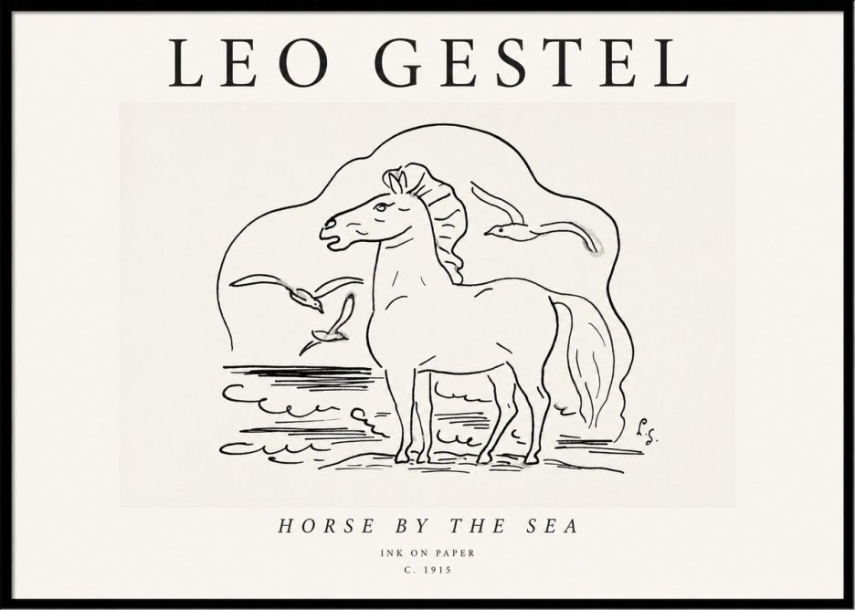Leo Gestel Horse by the Sea No1 - Póster