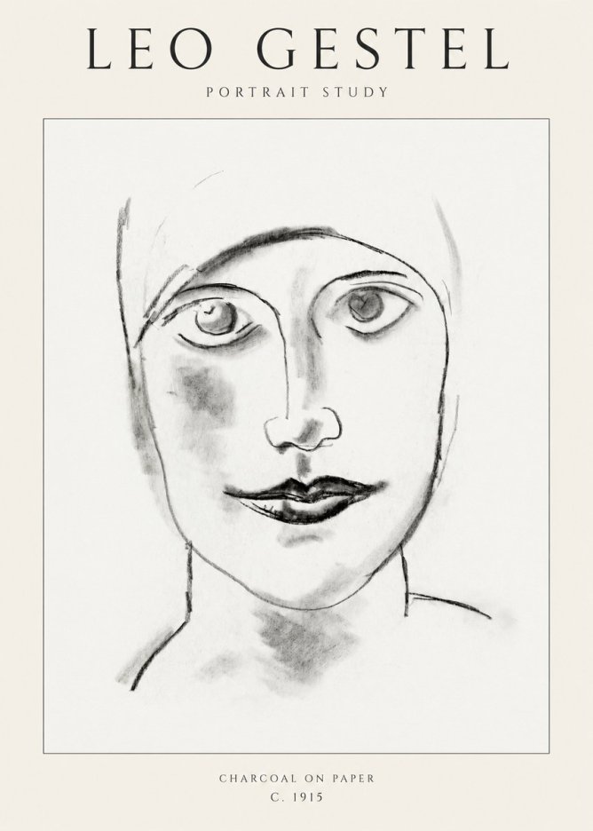 Leo Gestel Portrait Study I No1 - Póster