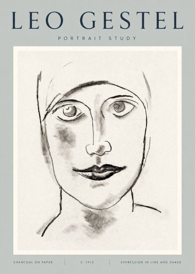 Leo Gestel Portrait Study I No5 - Póster