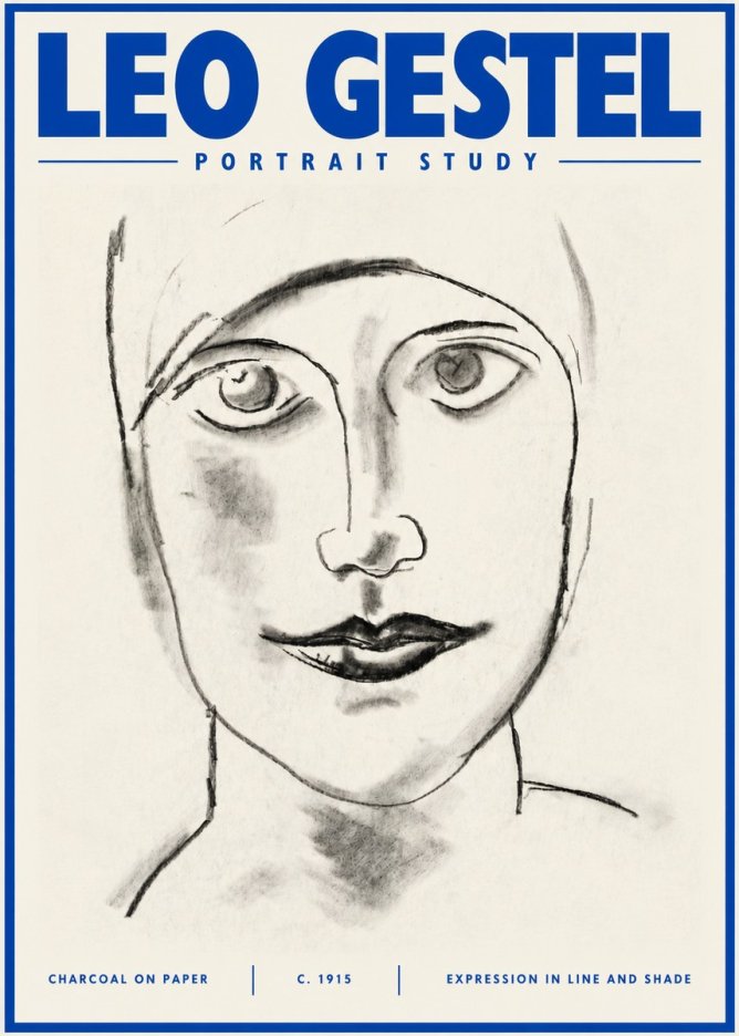 Leo Gestel Portrait Study I No6 - Póster