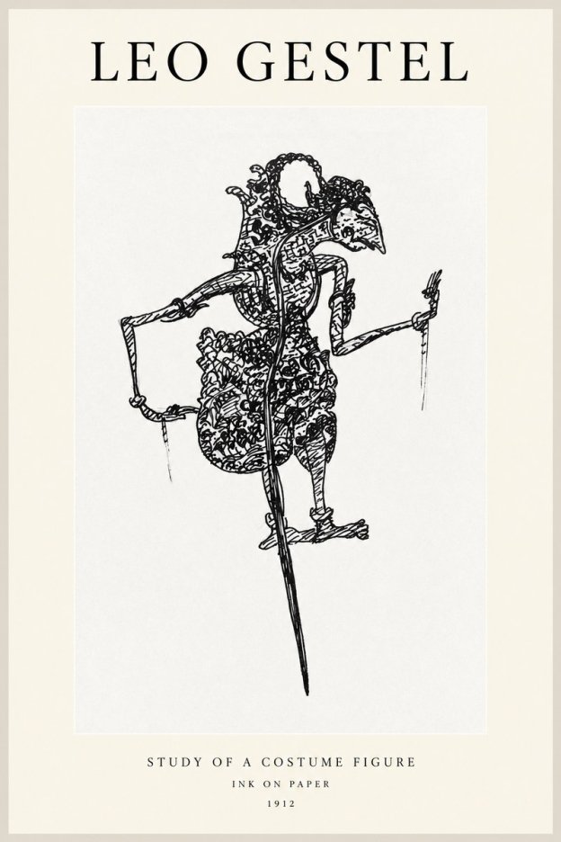 Leo Gestel Study of a Costume Figure No1 - Póster