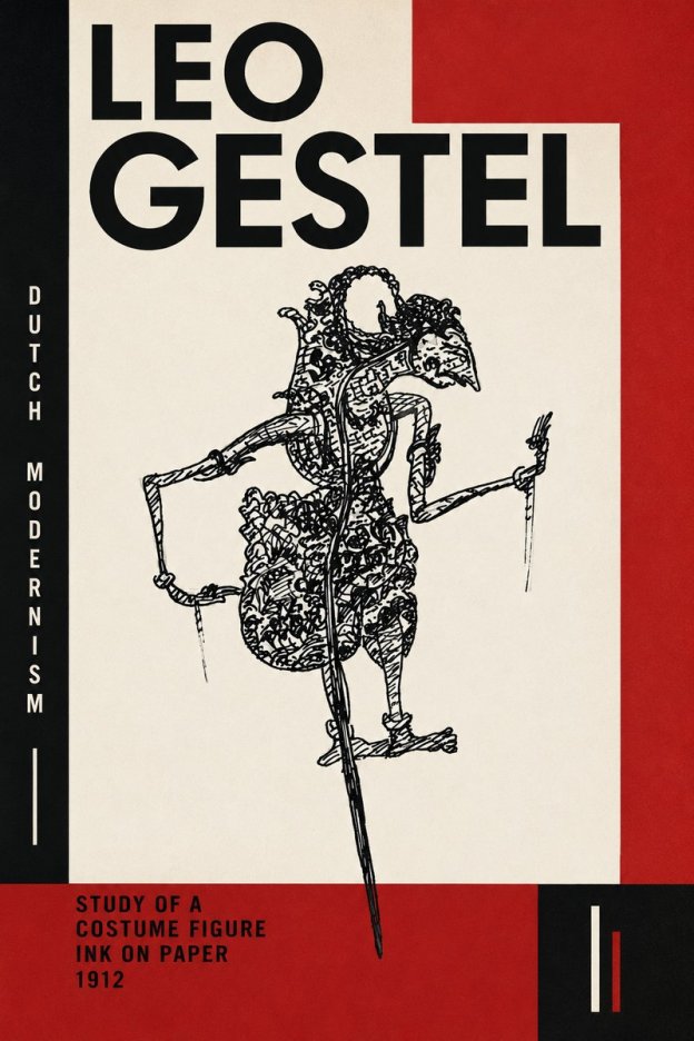 Leo Gestel Study of a Costume Figure No5 - Póster