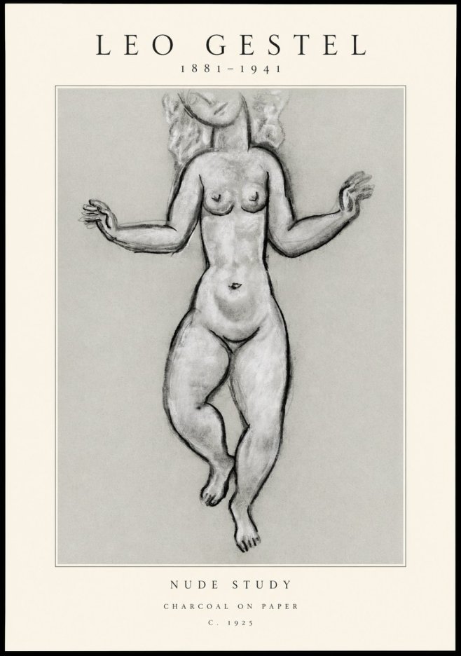 Leo Gestel Nude Study No1 - Póster