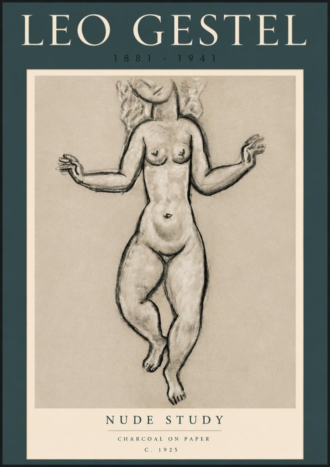 Leo Gestel Nude Study No4 - Póster