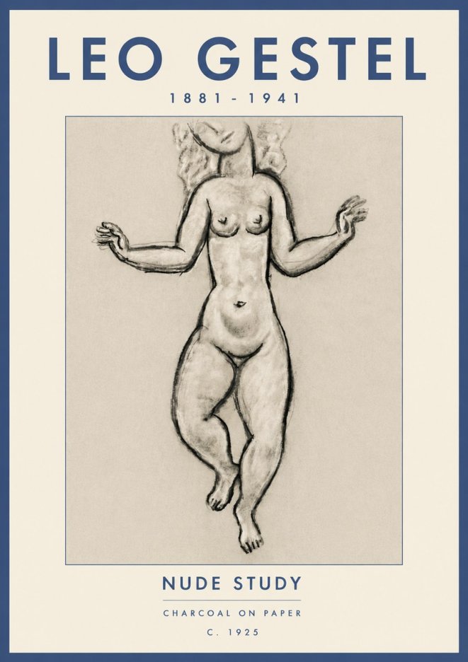 Leo Gestel Nude Study No6 - Póster