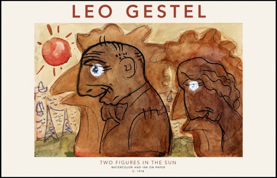 Leo Gestel Two Figures in the Sun No1 - Póster
