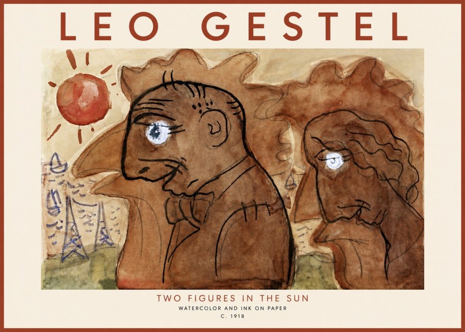Leo Gestel Two Figures in the Sun No3 - Póster
