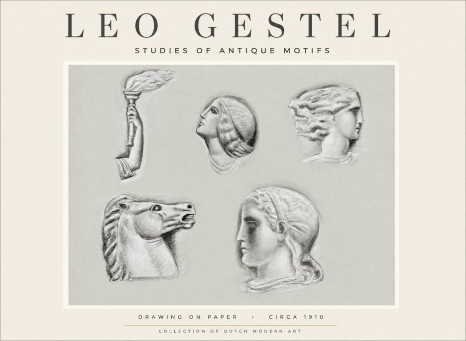 Leo Gestel Studies of Antique Motifs No1 - Póster