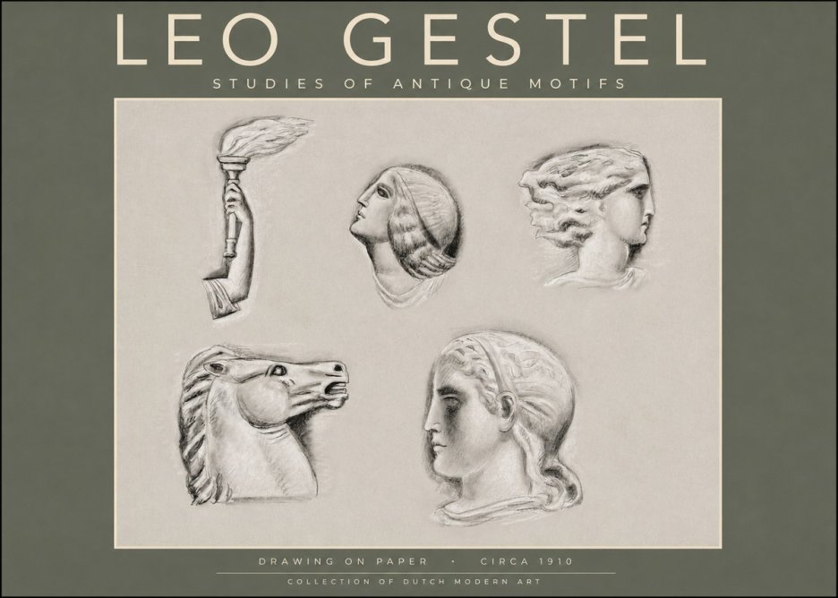 Leo Gestel Studies of Antique Motifs No2 - Póster