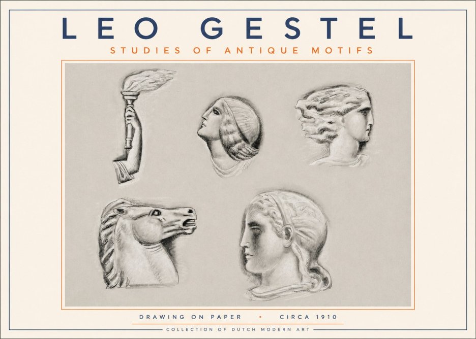 Leo Gestel Studies of Antique Motifs No3 - Póster