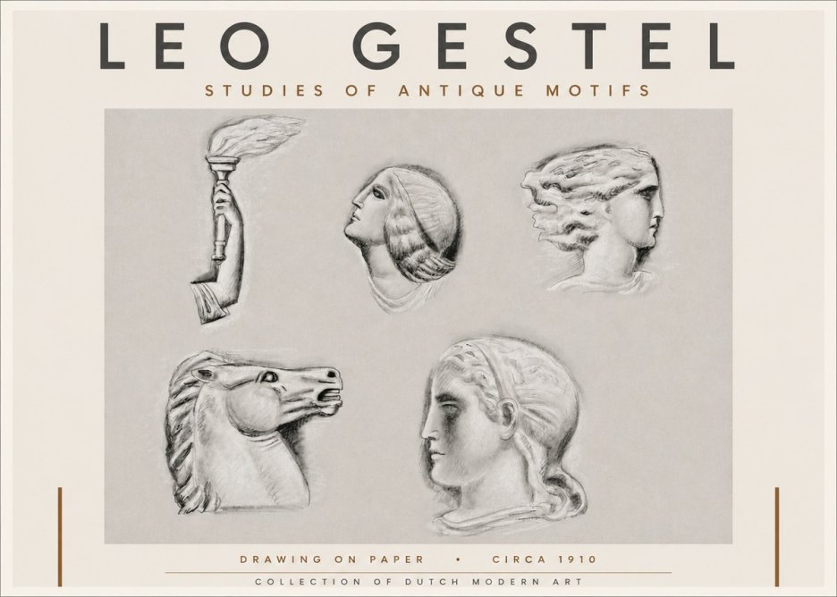 Leo Gestel Studies of Antique Motifs No4 - Póster