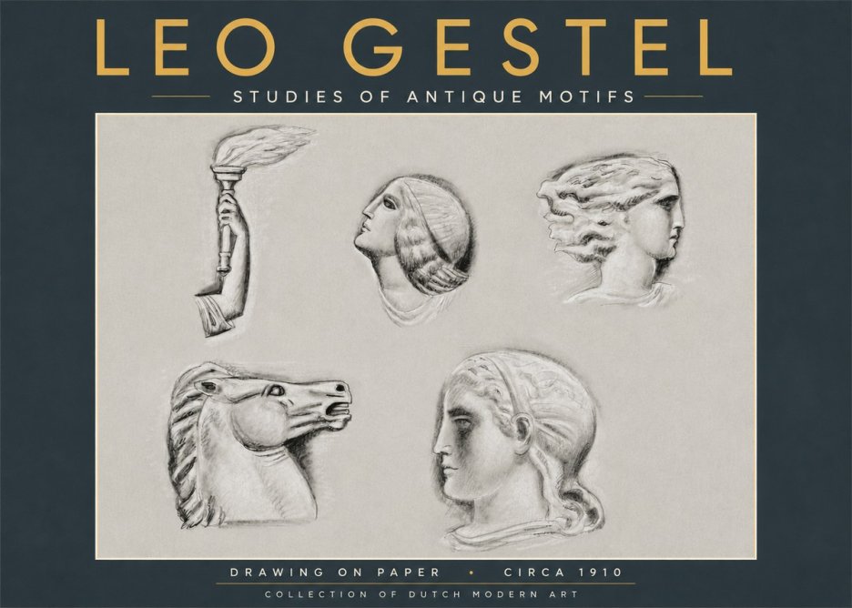 Leo Gestel Studies of Antique Motifs No5 - Póster