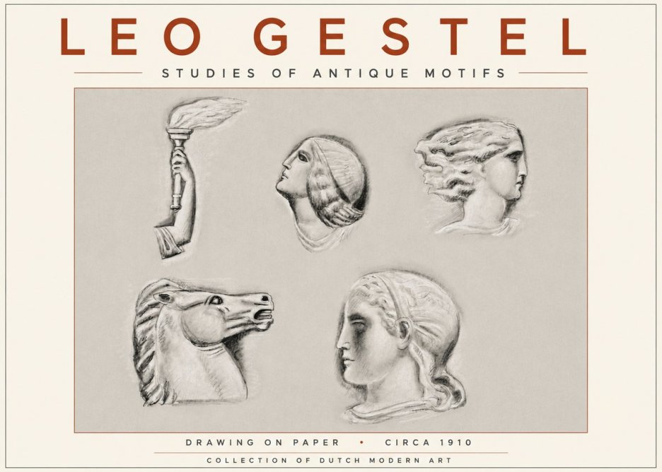 Leo Gestel Studies of Antique Motifs No6 - Póster