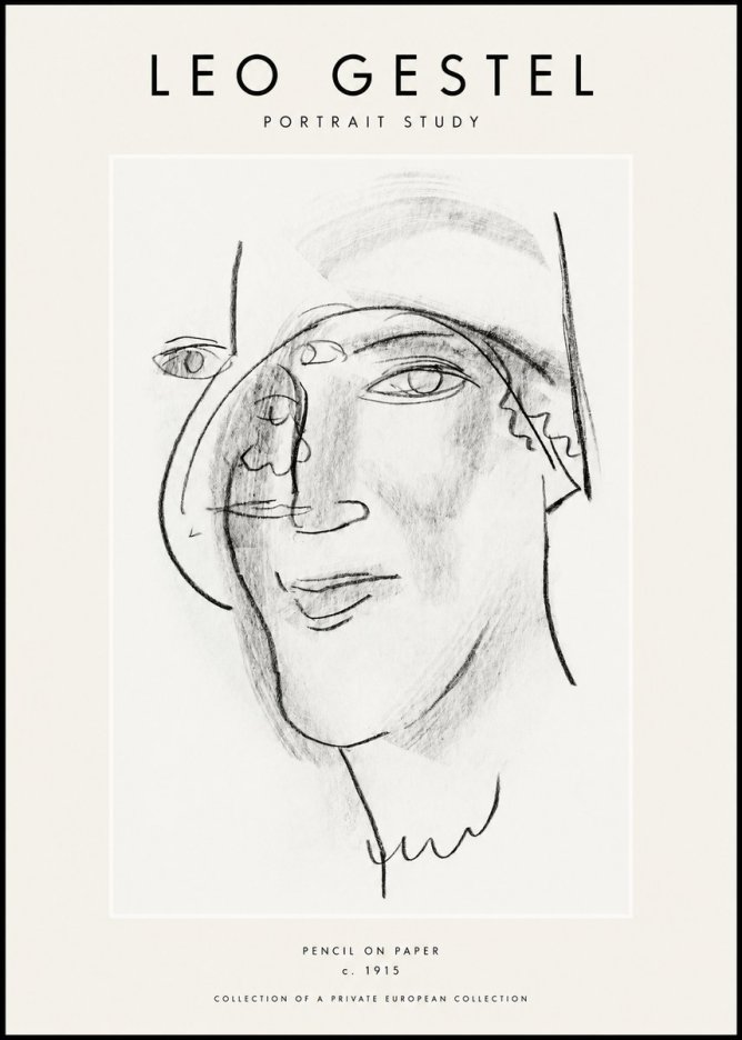 Leo Gestel Portrait Study II No1 - Póster
