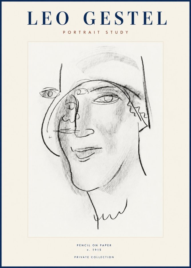 Leo Gestel Portrait Study II No2 - Póster