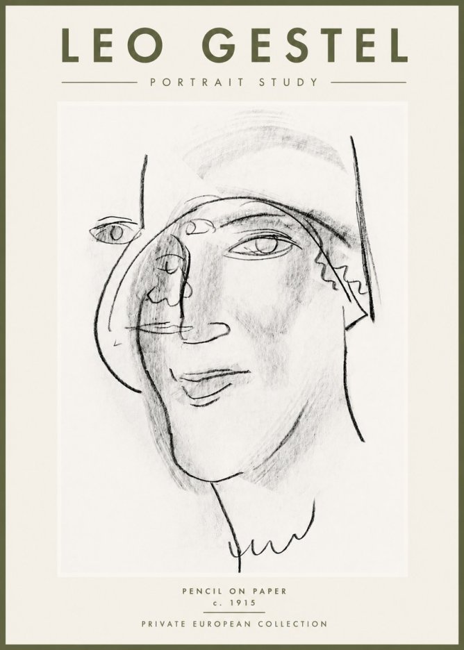 Leo Gestel Portrait Study II No3 - Póster