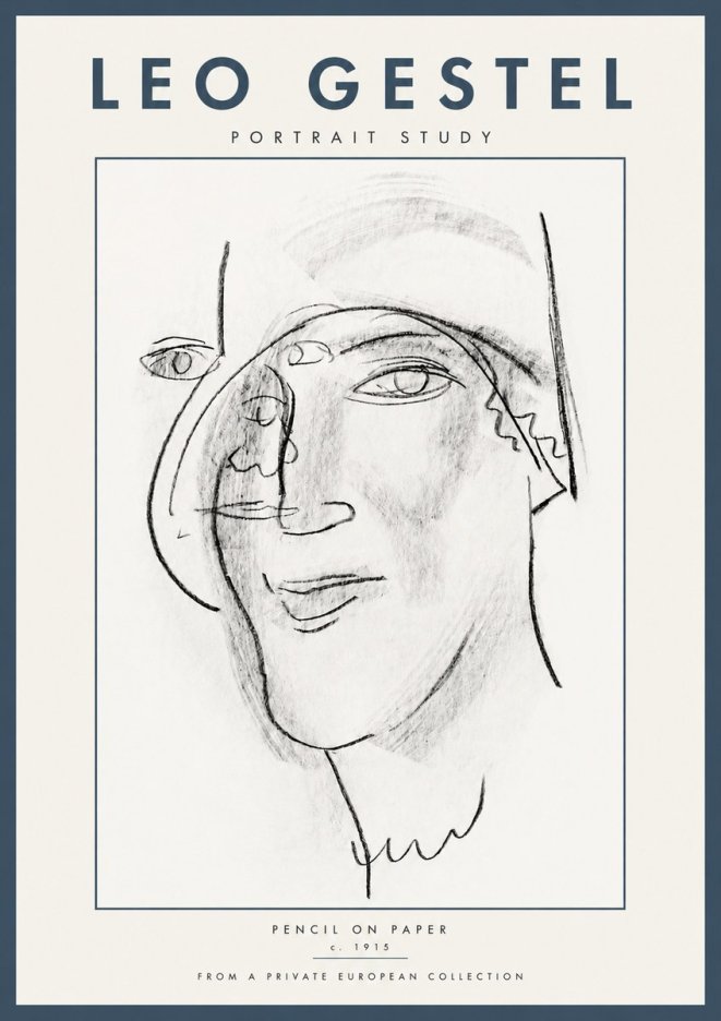Leo Gestel Portrait Study II No5 - Póster