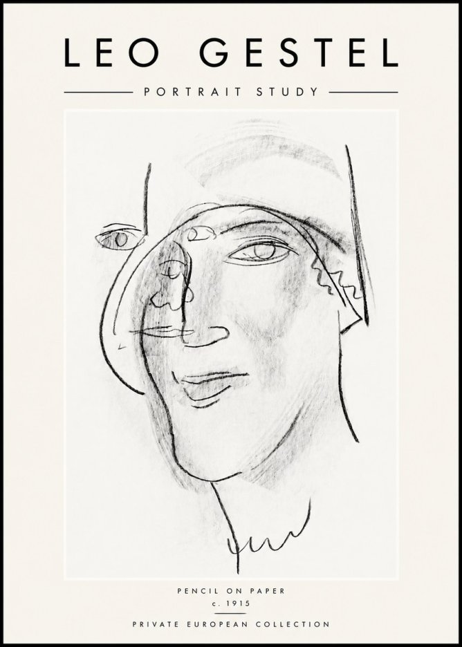 Leo Gestel Portrait Study II No6 - Póster