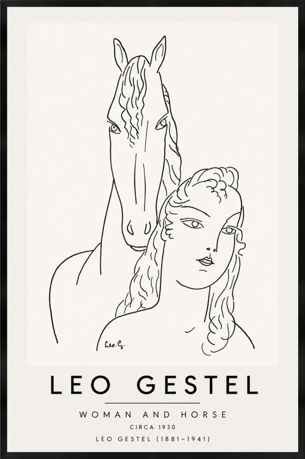 Leo Gestel Woman and Horse No6 - Póster