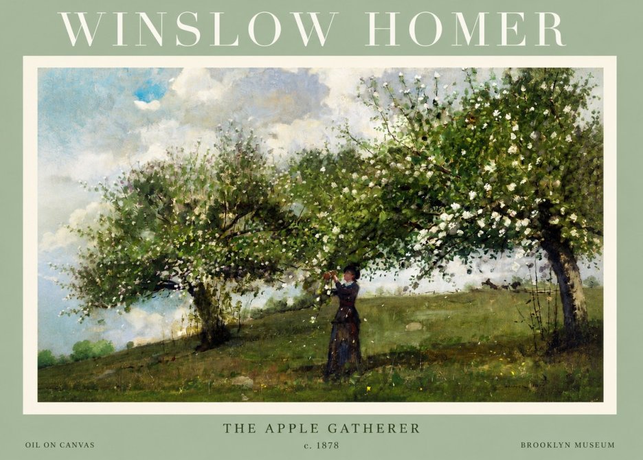 Winslow Homer The Apple Gatherer No2 - Póster