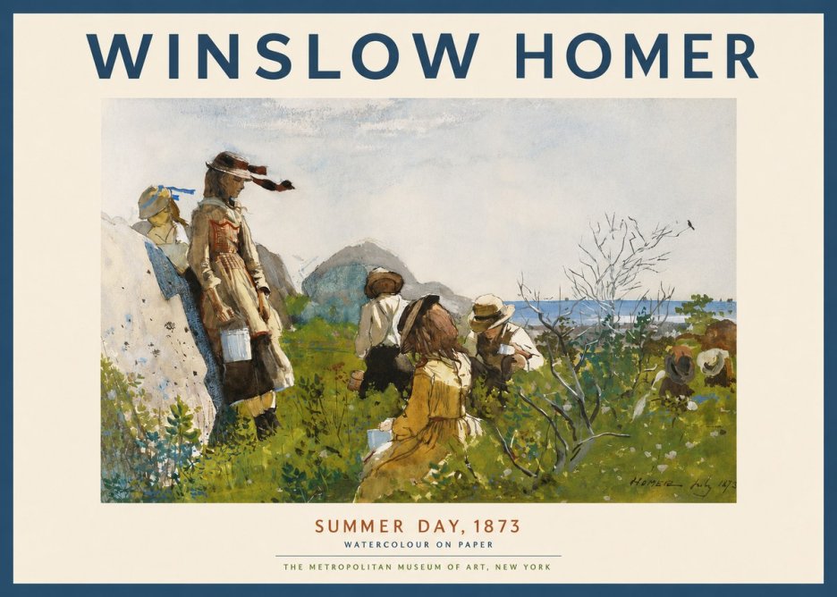 Winslow Homer Summer Day, 1873 No2 - Póster