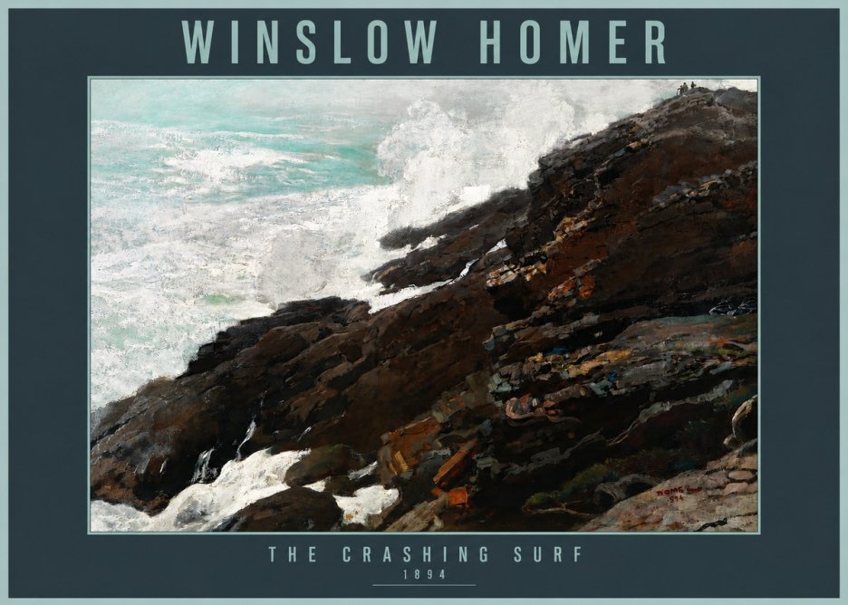 Winslow Homer The Crashing Surf No2 - Póster