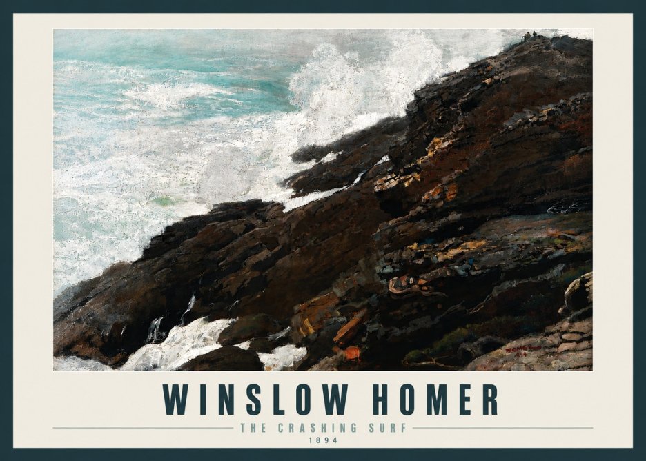 Winslow Homer The Crashing Surf No4 - Póster