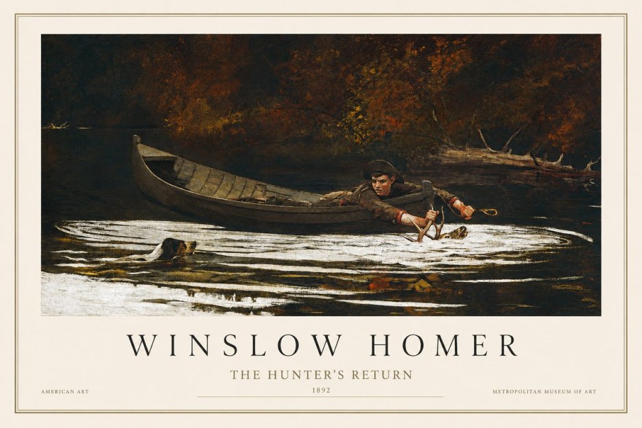 Winslow Homer The Hunter's Return No1 - Póster