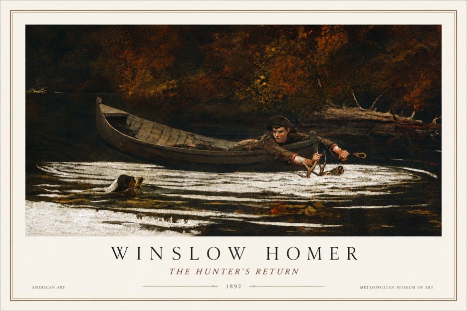 Winslow Homer The Hunter's Return No3 - Póster